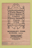 Matchbook Cover - Curtis House Woodbury CT 40 Strike