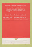 Matchbook Cover - Aircraft Marine Products Harrisburgh PA 22 Strike Feature
