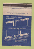 Matchbook Cover - Jordan House Clothes New Haven CT WEAR 40 Strike