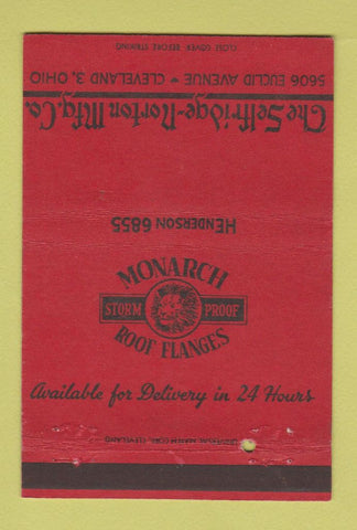 Matchbook Cover - Selfridge Norton Monarch Roof Flanges Cleveland WEAR 40 Strike