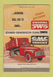 Matchbook Cover - GMC Trucks WEAR 40 Strike