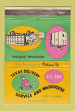 Matchbook Cover - Texas Delivery Warehouse Dallas TX WEAR 40 Strike