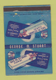 Matchbook Cover - George M Stuart Flowres Dallas TX WEAR 40 Strike