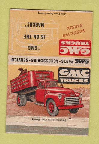 Matchbook Cover - GMC Trucks WEAR 40 Strike