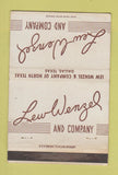 Matchbook Cover - Lew Wenzel Dallas TX Photography 40 Strike