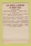 Matchbook Cover - Lew Wenzel Dallas TX Photography 40 Strike