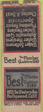Matchbook Cover - Best Plumbing Hollywood CA Safety First BOBTAIL WORN