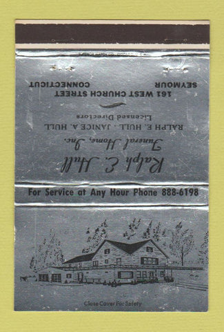 Matchbook Cover - Ralph Hull Funeral Home Seymour CT 40 Strike