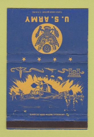 Matchbook Cover - US Army postcard 40 Strike