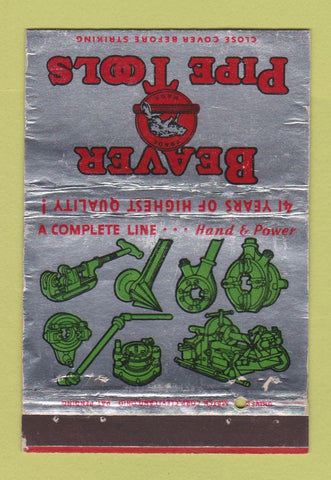 Matchbook Cover - Beaver Pipe Tools Warren OH WEAR 40 Strike