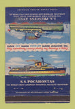 Matchbook Cover - SS Princess Anne Pocahontas Chesapeake Bay WEAR 40 Strike