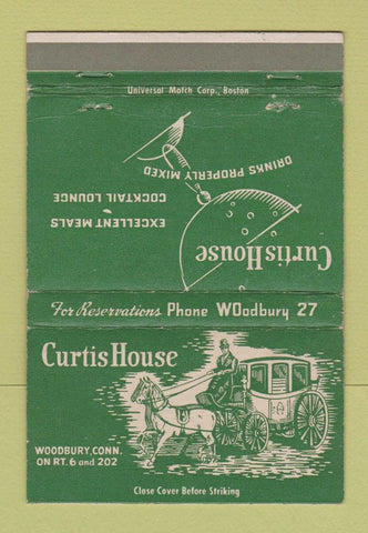 Matchbook Cover - Curtis House Woodbury CT 40 Strike