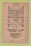 Matchbook Cover - Curtis House Woodbury CT 40 Strike
