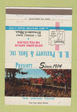 Matchbook Cover - Prescott and Son Water Works Supply Worcester MA 40 Strike