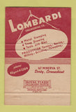 Matchbook Cover - Lombardi Metal Products Derby CT 40 Strike