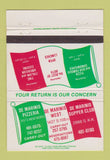 Matchbook Cover - De Marinis Pizza WEAR 40 Strike