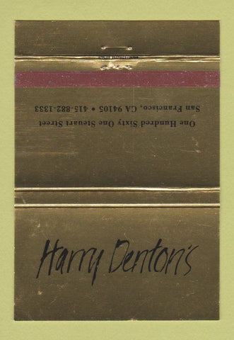 Matchbook Cover - Harry Denton's San Francisco CA 40 Strike