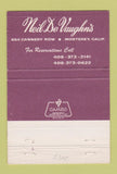 Matchbook Cover - Neil De Vaughn's Restaurant Monterey CA 40 Strike