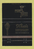 Matchbook Cover - Di Rossi's Restaurant Italian Memphis TN 40 Strike