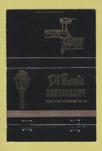 Matchbook Cover - Di Rossi's Restaurant Italian Memphis TN 40 Strike