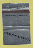Matchbook Cover - Division Sixteen Boston MA WEAR 40 Strike