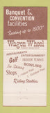 Matchbook Cover - Wagon Wheel Lodge Rockton IL 30 Strike