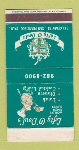 Matchbox - Lefty O'Doul's San Francisco CA baseball WEAR