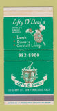 Matchbox - Lefty O'Doul's San Francisco CA baseball WEAR