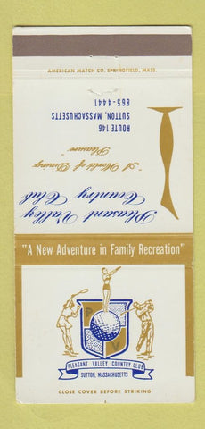 Matchbook Cover - Pleasant Valley Country Club Sutton MA 30 Strike