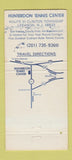 Matchbook Cover - Hunterdon Tennis Center Clinton Township PA 30 Strike