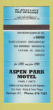 Matchbook Cover - Aspen Park Motel Kamloops BC 30 Strike