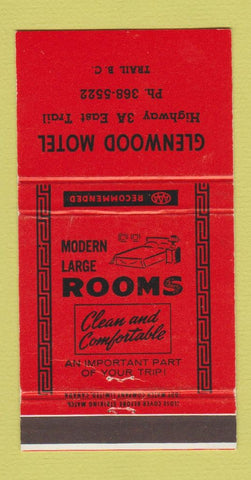 Matchbook Cover - Glenwood Motel Trail BC 30 Strike