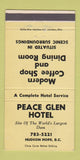 Matchbook Cover - Peace Glen Hotel Hudson Hope BC 30 Strike