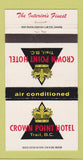 Matchbook Cover - Crown Point Hotel Trail BC 30 Strike