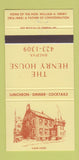 Matchbook Cover - The Henry House Halifax NS 30 Strike