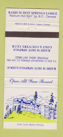 Matchbook Cover - Radium Hot Springs Lodge BC #1 30 Strike
