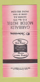 Matchbook Cover - Garibaldi Motor Hotel Squamish BC 30 Strike