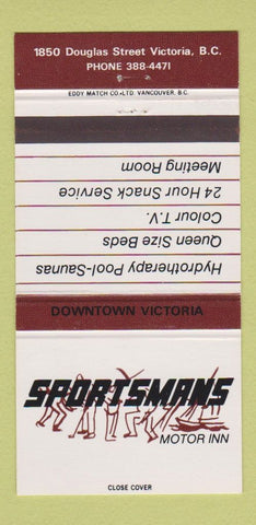 Matchbook Cover - Sportsmans Motor Inn Victoria BC 30 Strike