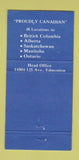 Matchbook Cover - Boston Pizza Canada Edmonton AB  30 Strike