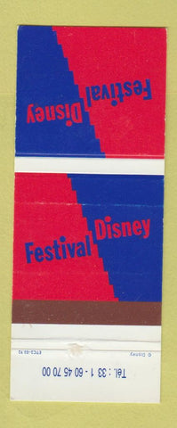 Matchbook Cover - Festival Disney Walt Disney France 30 Strike