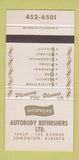 Matchbook Cover - Shoppers Auto Body Refinishing Edmonton AB 30 Strike