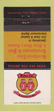 Matchbook Cover - Brothers Two Restaurant Summerside PE PEI 30 Strike