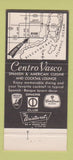 Matchbook Cover - Juanito's Centro Vasco Miami FL 30 Strike