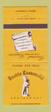 Matchbook Cover - Grotto Cassanelli Restaurant Haverhill MA 30 Strike