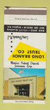 Matchbook Cover - Long Branch Trust Long Branch NJ 30 Strike