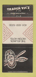 Matchbook Cover - Trader Vic's Tiki Atlanta Hilton GA WEAR 30 Strike