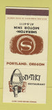 Matchbook Cover - Sheraton Motor Inn Portland OR Kon Tiki 30 Strike