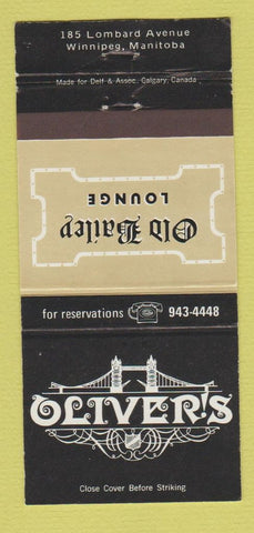 Matchbook Cover - Oliver's Winnipeg MB WEAR 30 Strike