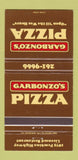 Matchbook Cover - Garbonzo's Pizza 30 Strike
