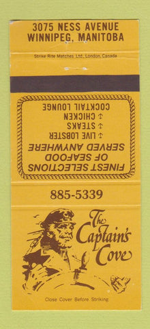 Matchbook Cover - Captain's Cove Winnipeg MB 30 Strike